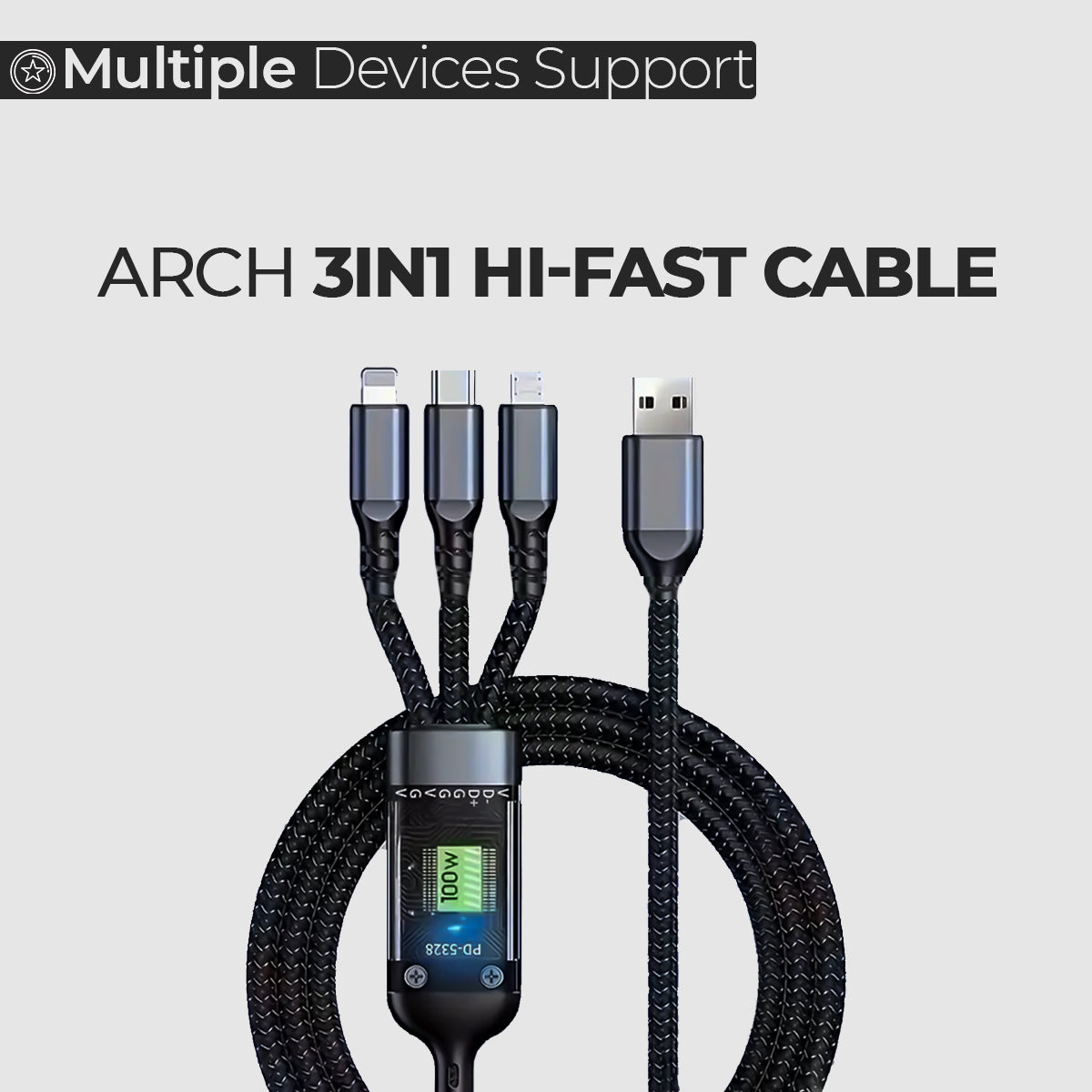 ARCH 3in1 Hi-Fast Series (Single Cable)