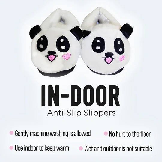 Panda Emoji Slippers Warm & Comfortable