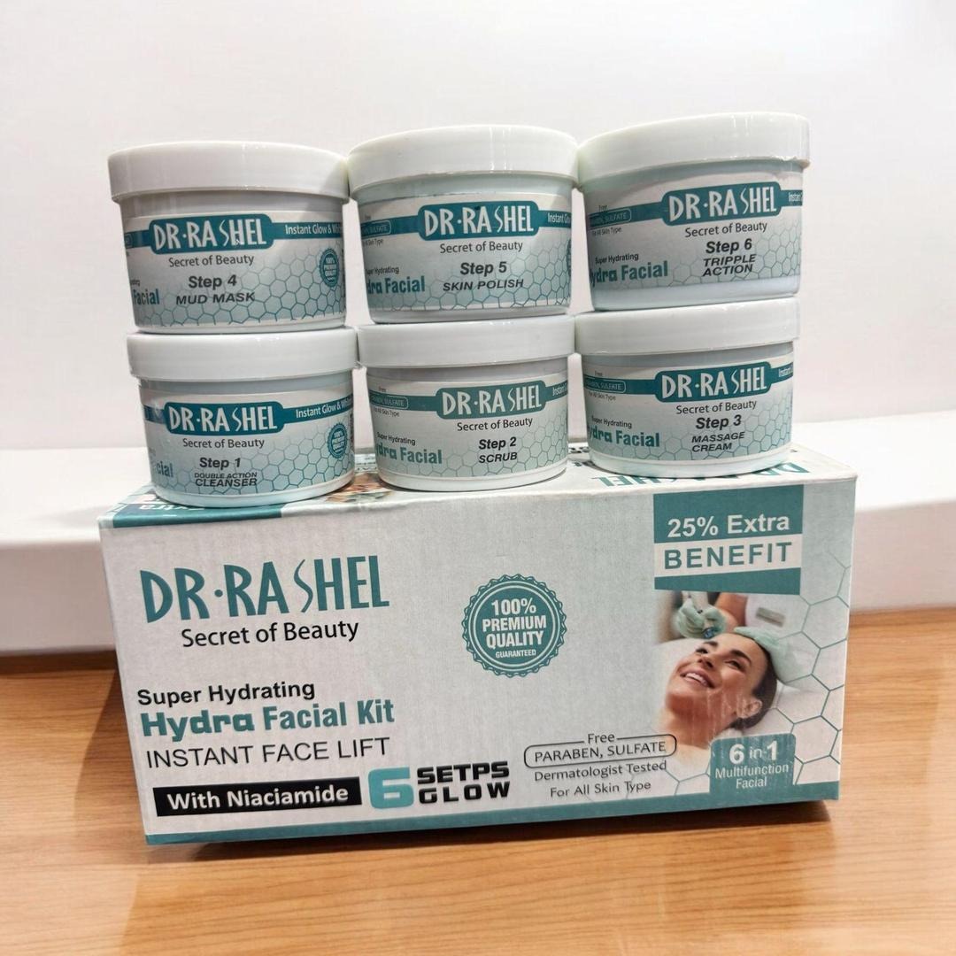 6 Pcs Whitening & Glowing Hydra Facial Kit for All Skin Types