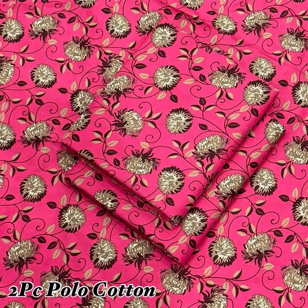 2 Pcs Women's Unstitched Printed Suit