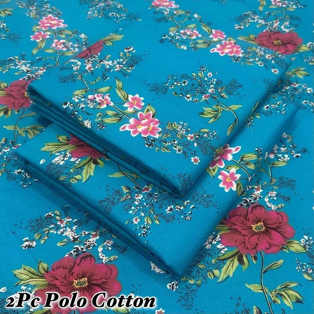 2 Pcs Women's Unstitched Printed Suit