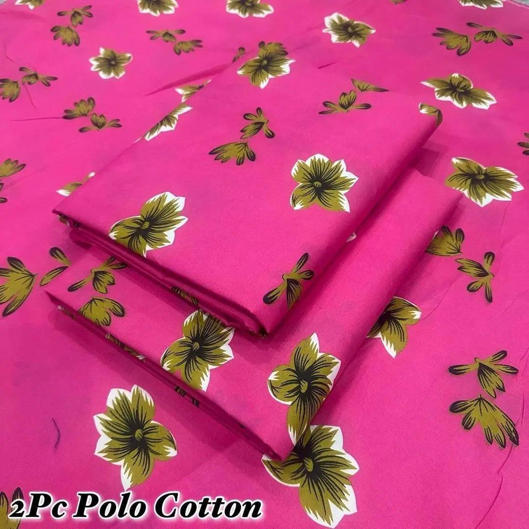 2 Pcs Women's Unstitched Printed Suit