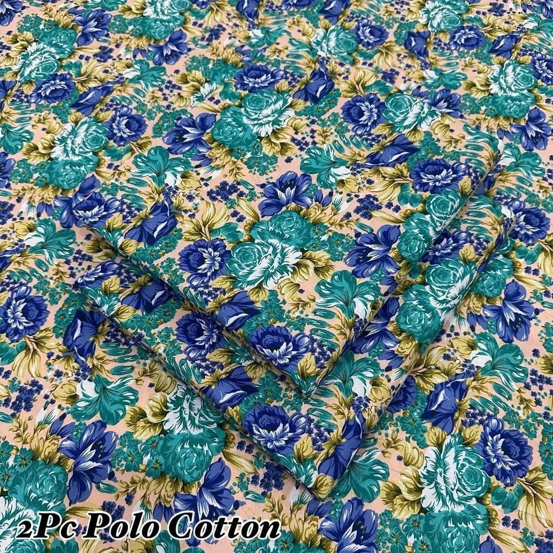 2 Pcs Women's Unstitched Printed Suit