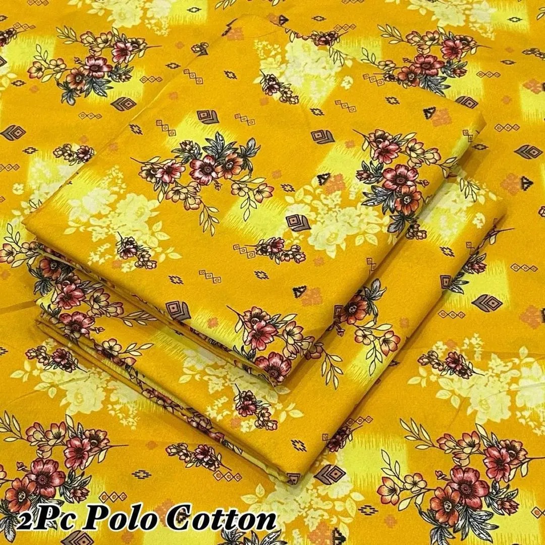 2 Pcs Women's Unstitched Printed Suit