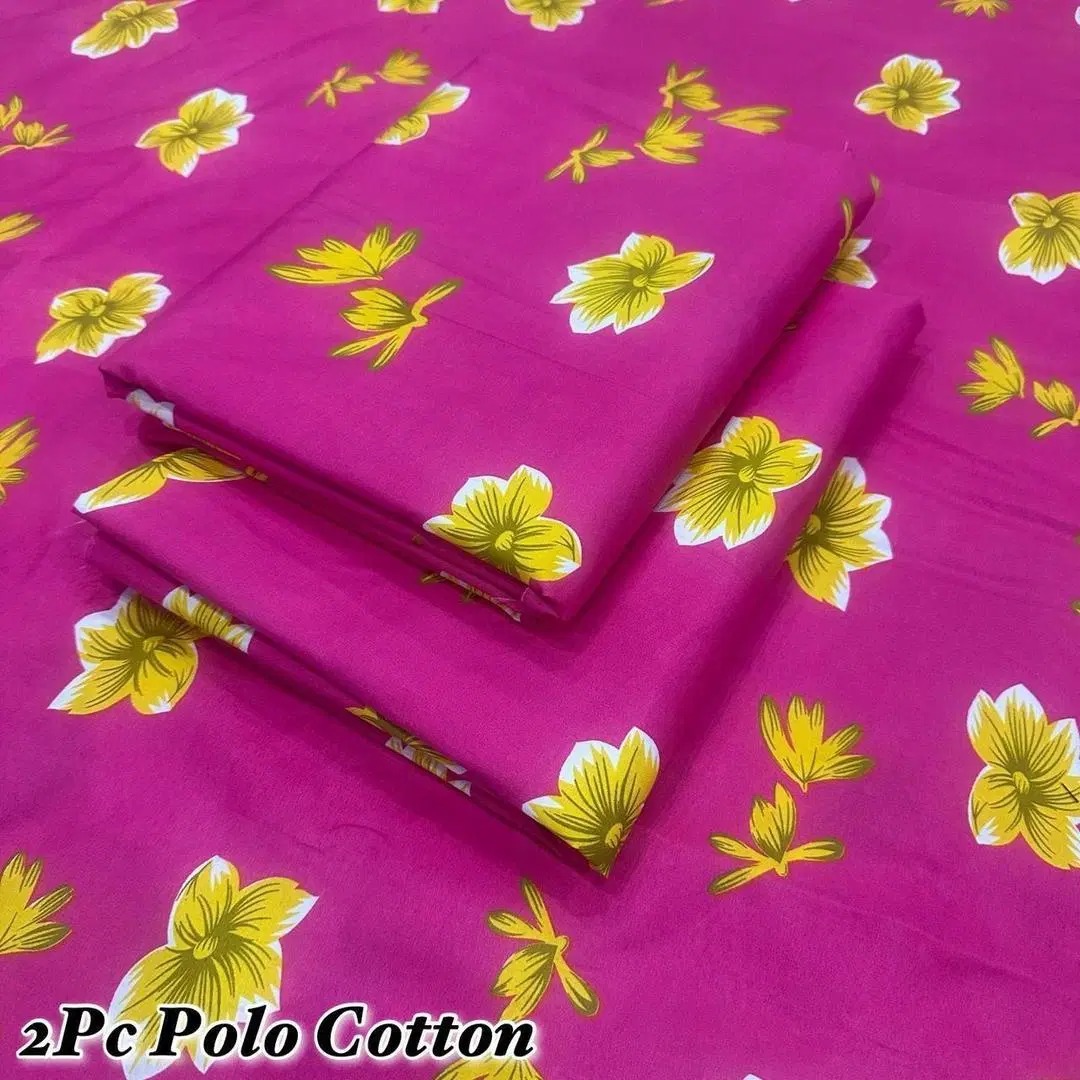 2 Pcs Women's Unstitched Printed Suit