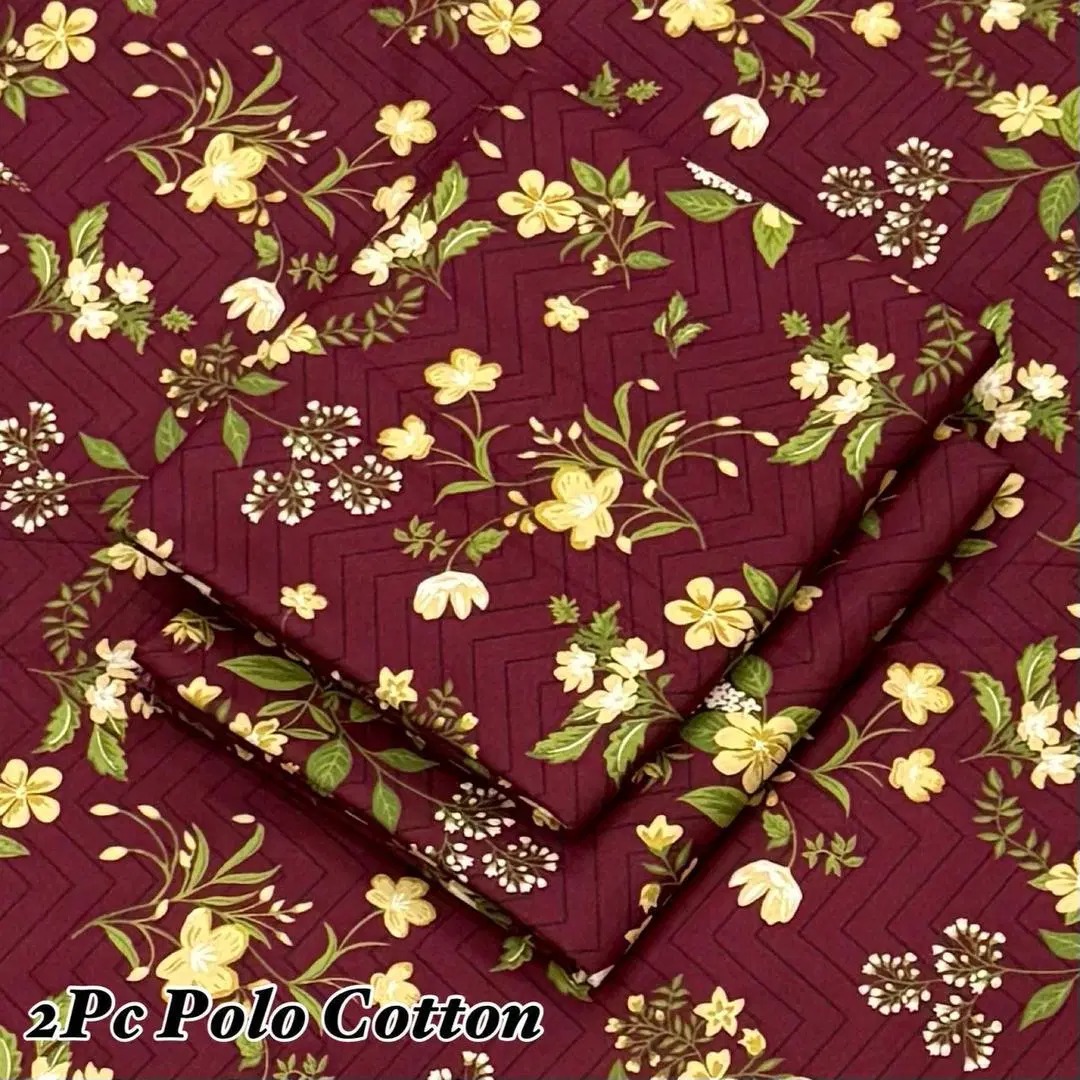 2 Pcs Women's Unstitched Printed Suit