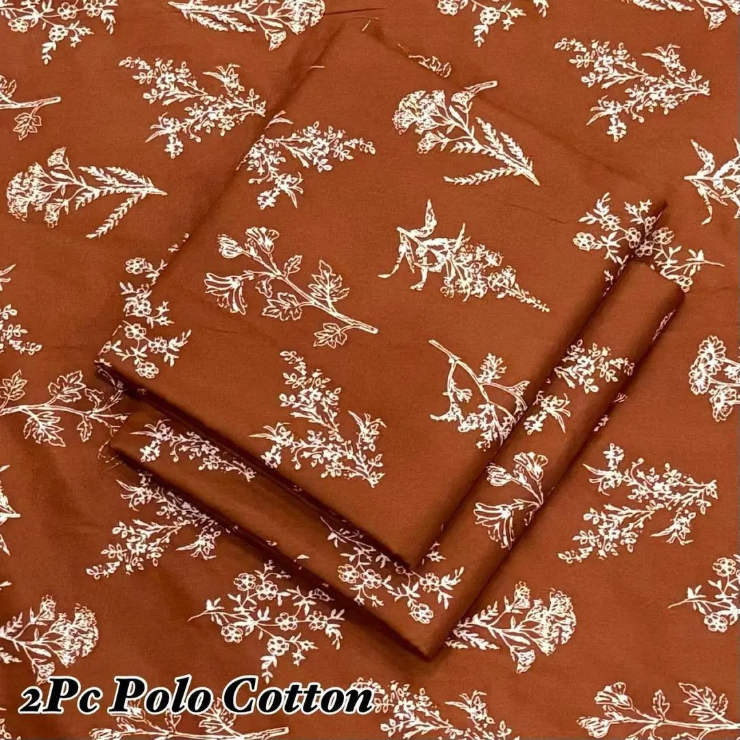 2 Pcs Women's Unstitched Printed Suit