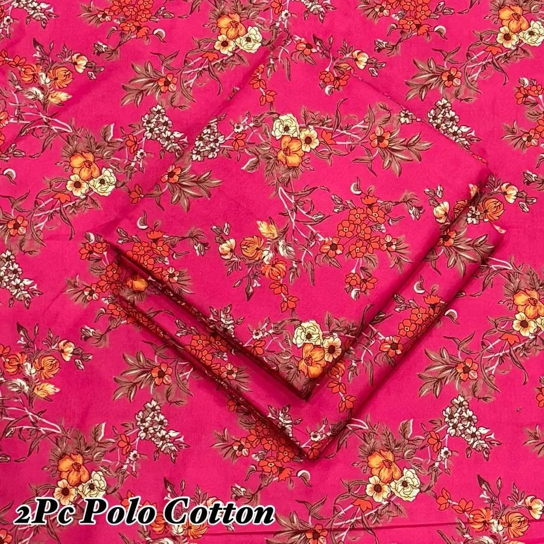 2 Pcs Women's Unstitched Printed Suit