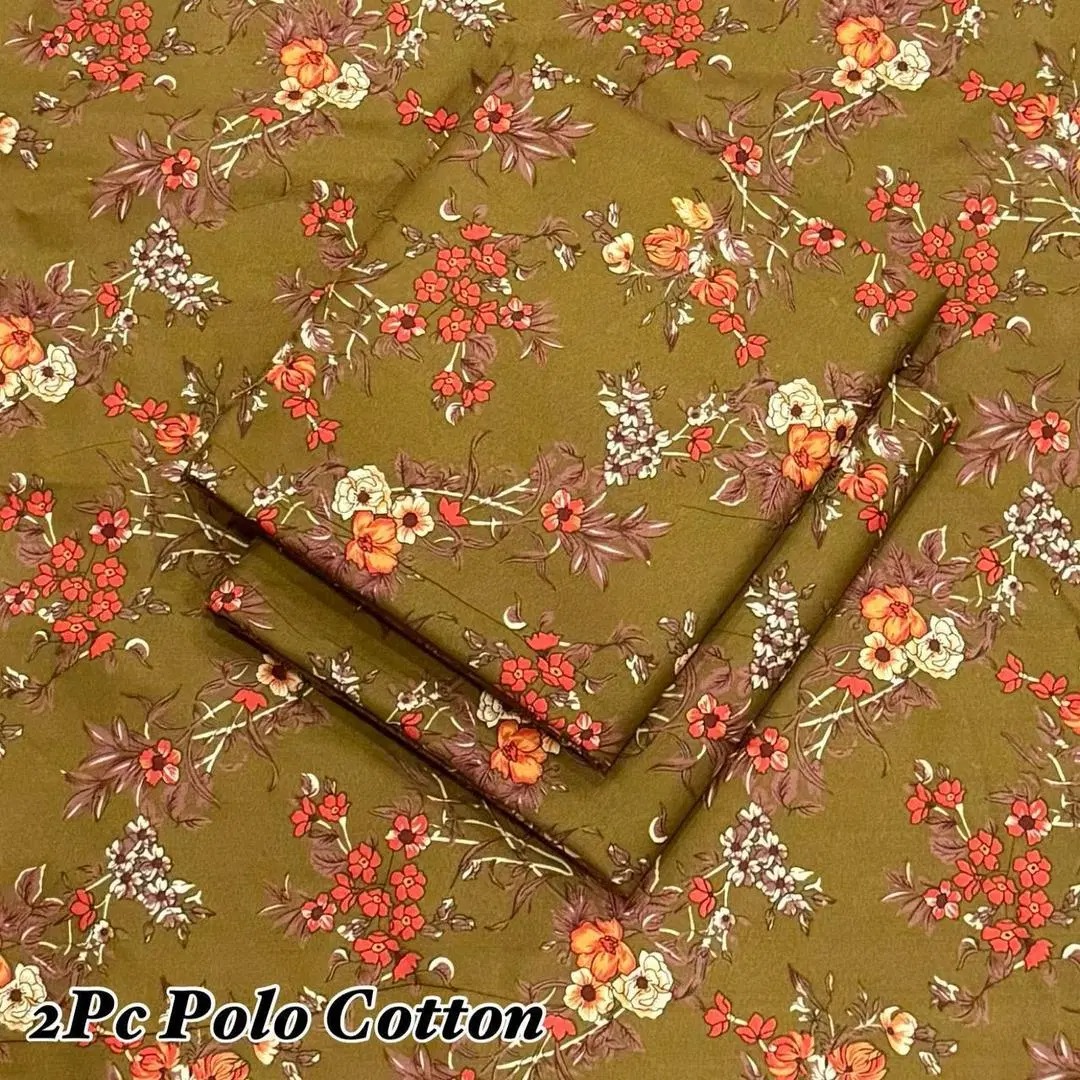 2 Pcs Women's Unstitched Printed Suit