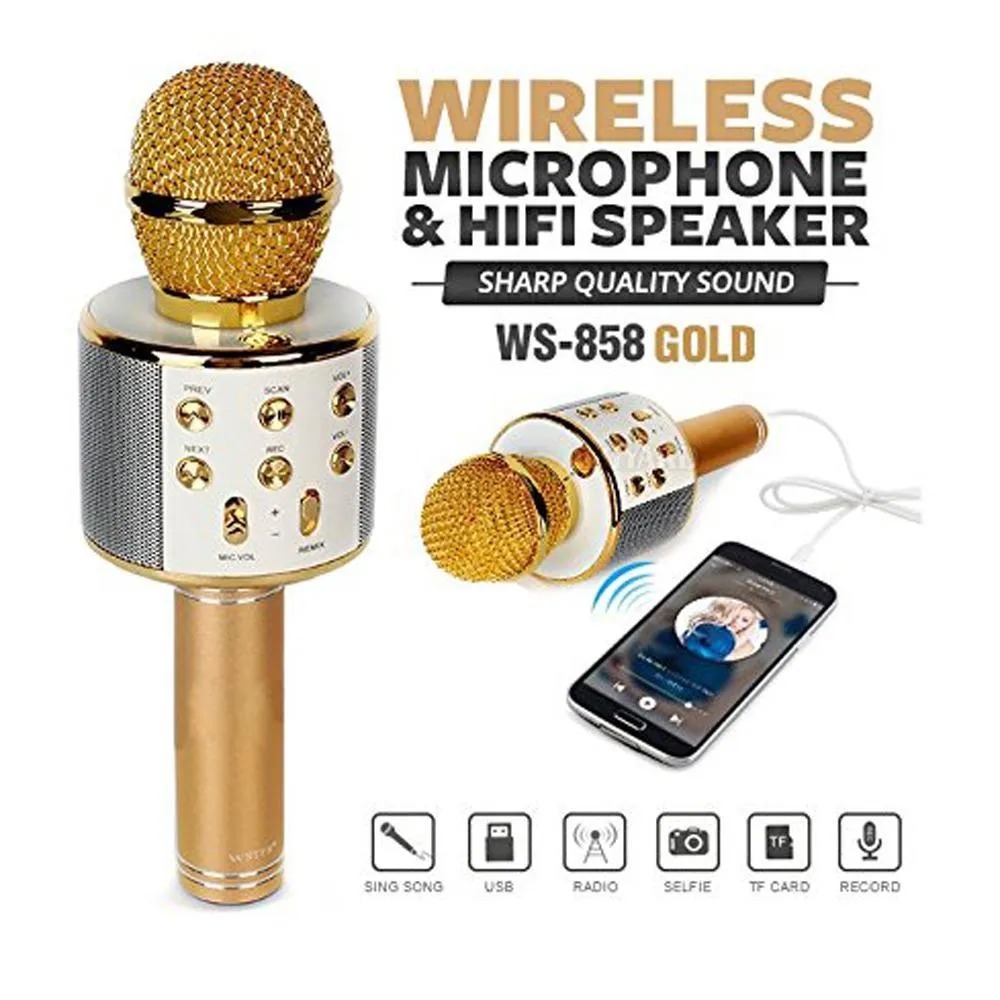 Ws858 Wireless Karaoke Bluetooth Microphone