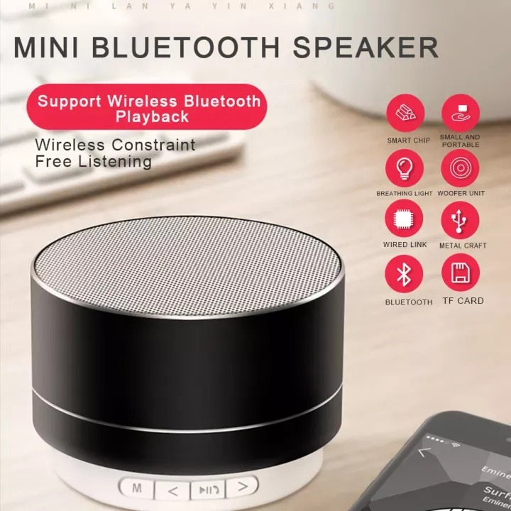 A10 mini Super Bass Stereo Wireless Speakers