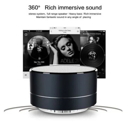 A10 mini Super Bass Stereo Wireless Speakers
