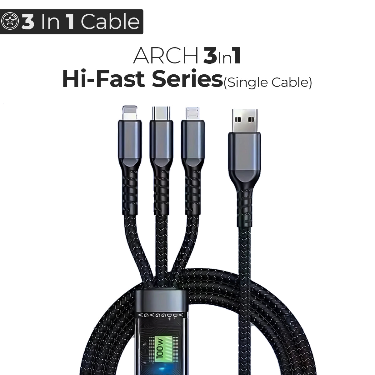 ARCH 3in1 Hi-Fast Series (Single Cable)