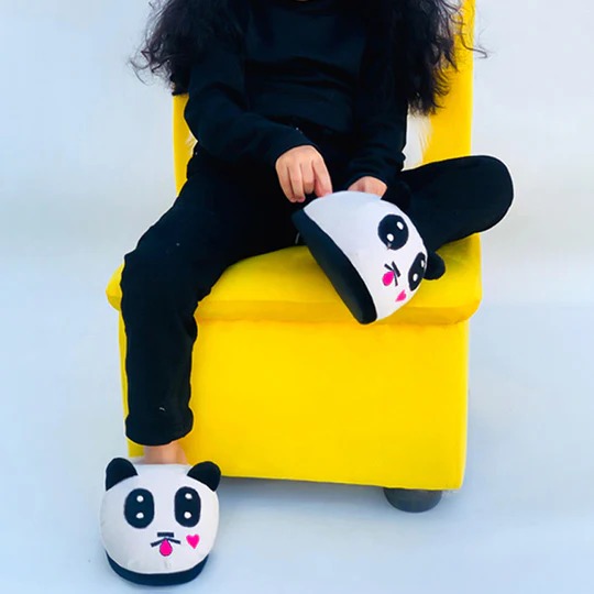 Panda Emoji Slippers Warm & Comfortable