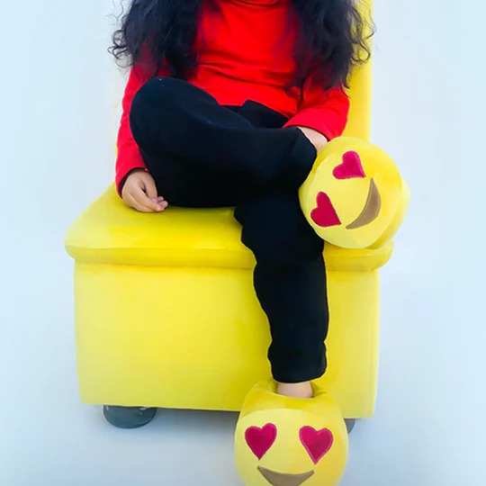 Love Heart Eyes Emoji Slippers Warm & Comfortable