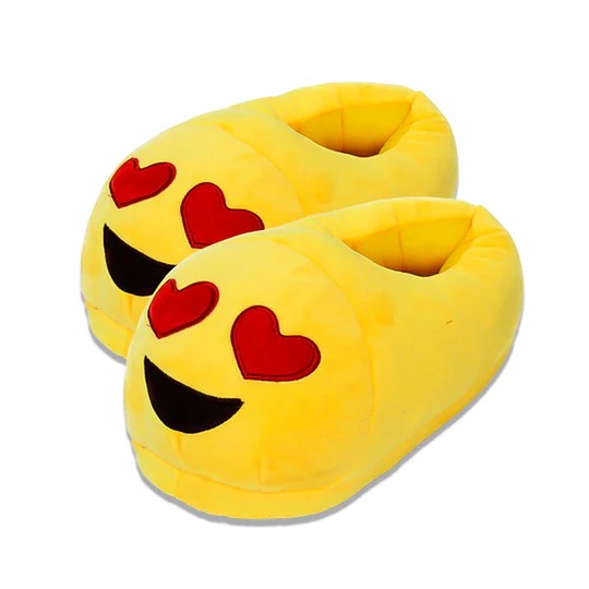 Love Heart Eyes Emoji Slippers Warm & Comfortable