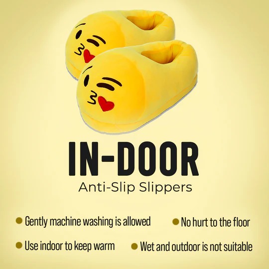 Kiss Emoji Slippers Warm & Comfortable