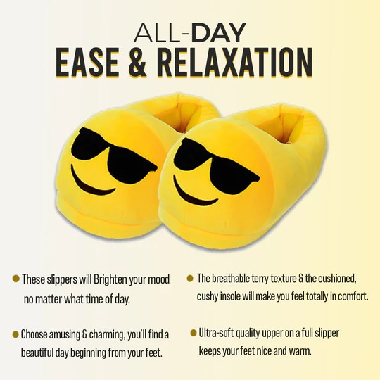 Cool Shade Emoji Slippers Warm & Comfortable