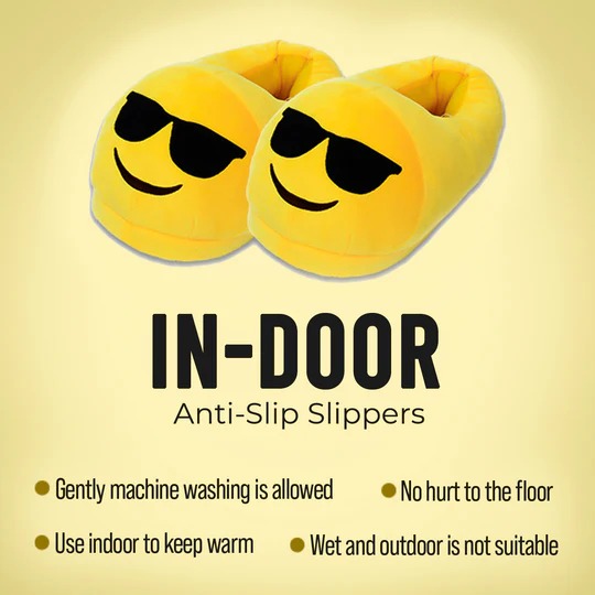 Cool Shade Emoji Slippers Warm & Comfortable