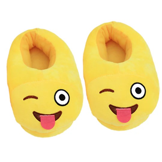  Teasing Tongue Emoji Slippers Warm & Comfortable