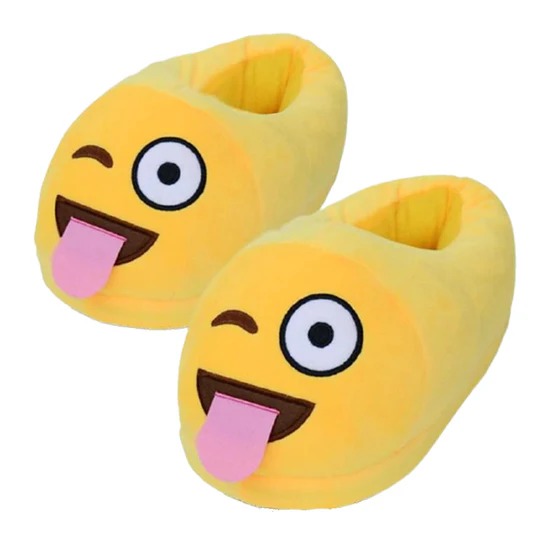  Teasing Tongue Emoji Slippers Warm & Comfortable