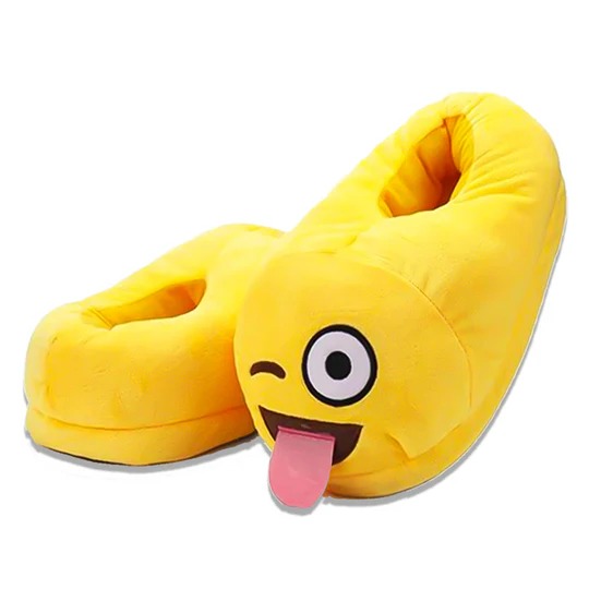  Teasing Tongue Emoji Slippers Warm & Comfortable