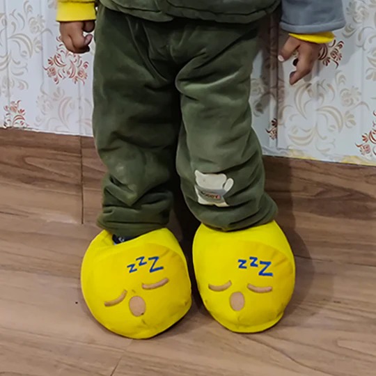 Sleepy Emoji Slippers Warm & Comfortable