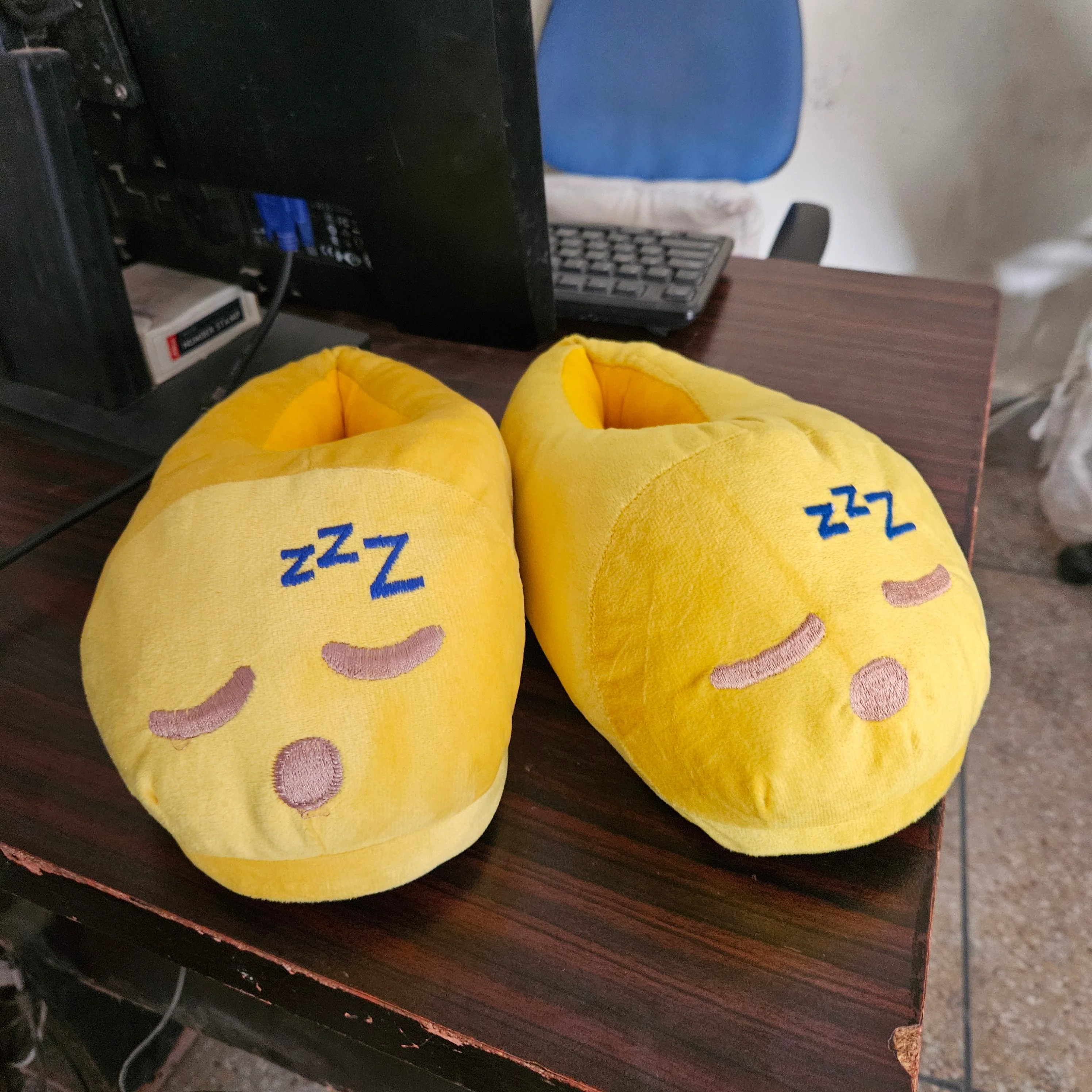 Sleepy Emoji Slippers Warm & Comfortable