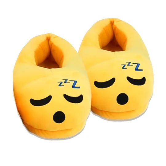 Sleepy Emoji Slippers Warm & Comfortable