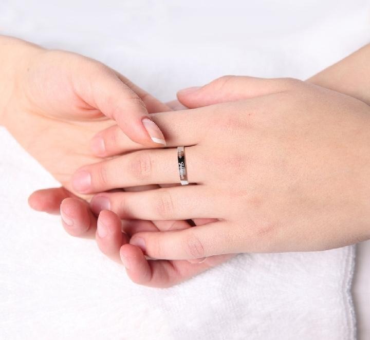 Love Forever Design Charm Ring - Stainless Steel, 1 Pc
