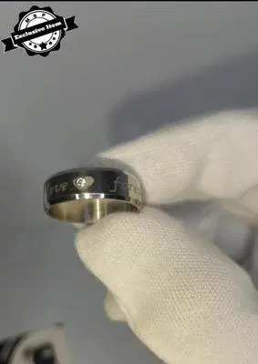 Love Forever Design Charm Ring - Stainless Steel, 1 Pc