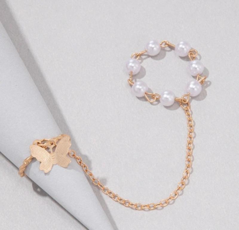 Gold Plated Adjustable Rings Set