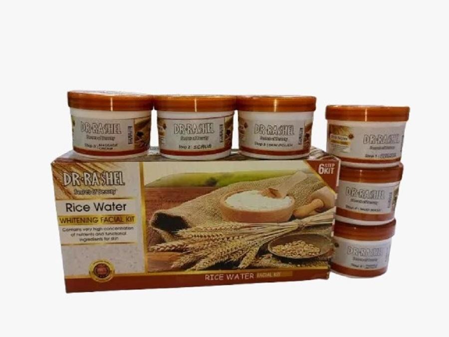 Brightening Facial Kit | 6 Pcs Cleanser & Scrub Set with Vitamin C for Glowing Skin