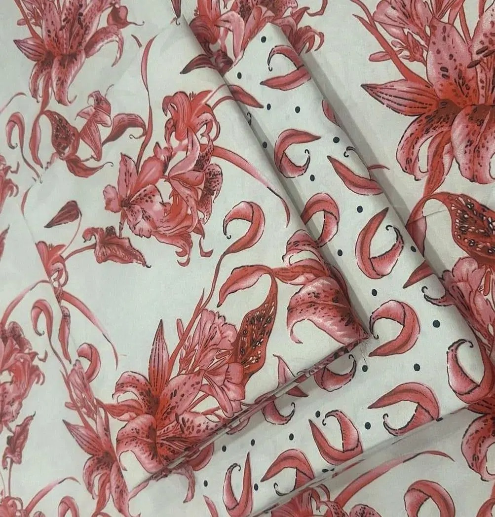 2 Pcs Women's Unstitched Printed Suit