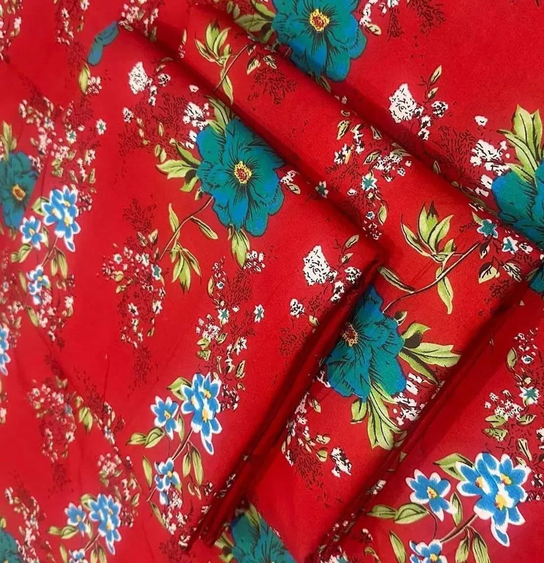 2 Pcs Women's Unstitched Printed Suit