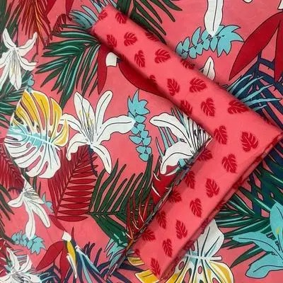 2 Pcs Women's Unstitched Printed Suit