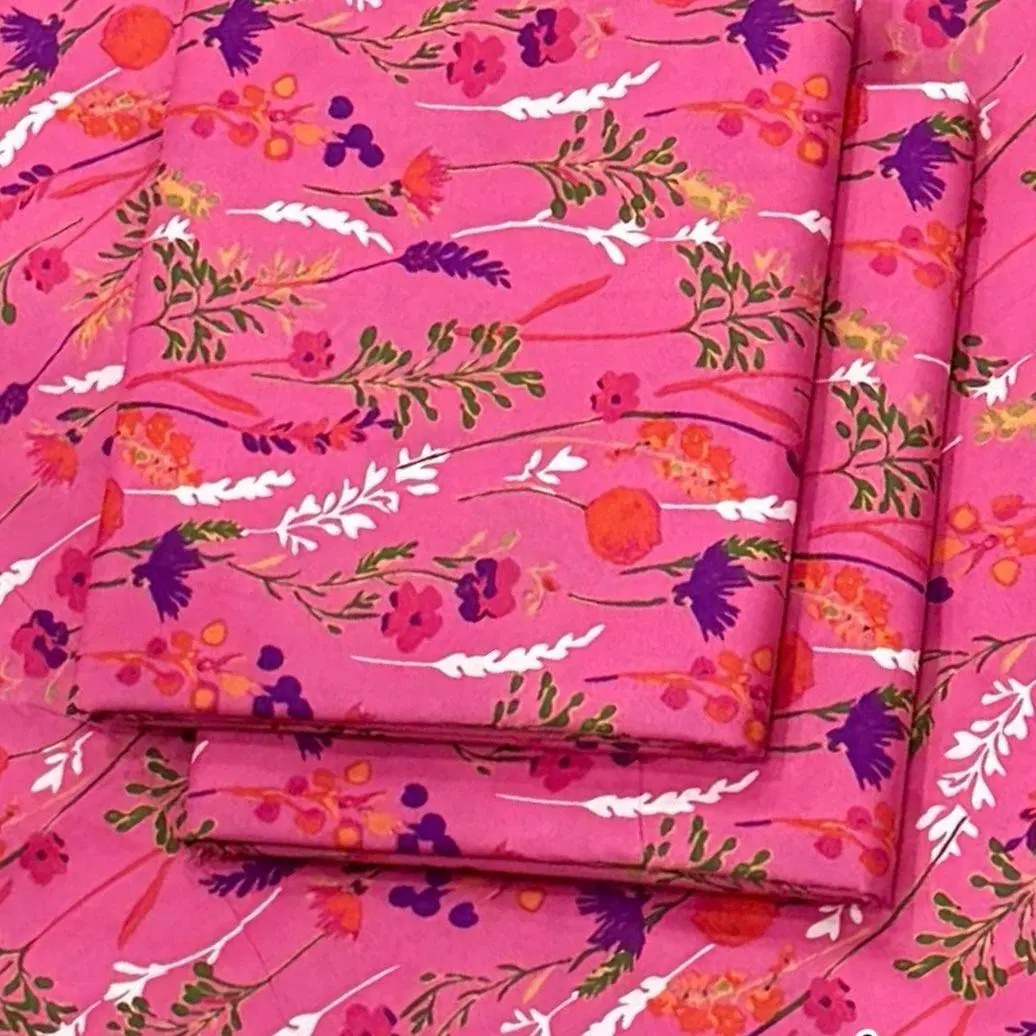 2 Pcs Women's Unstitched Printed Suit